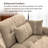 Modern Velvet Three-Seater Sofa With Cylindrical Armrests, Waist And Throw Pillows, Enveloping Seat Comfort, With Matching Ottoman.-1606886314