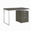 Bureau à 3 tiroirs au fini gris patiné-1531172953