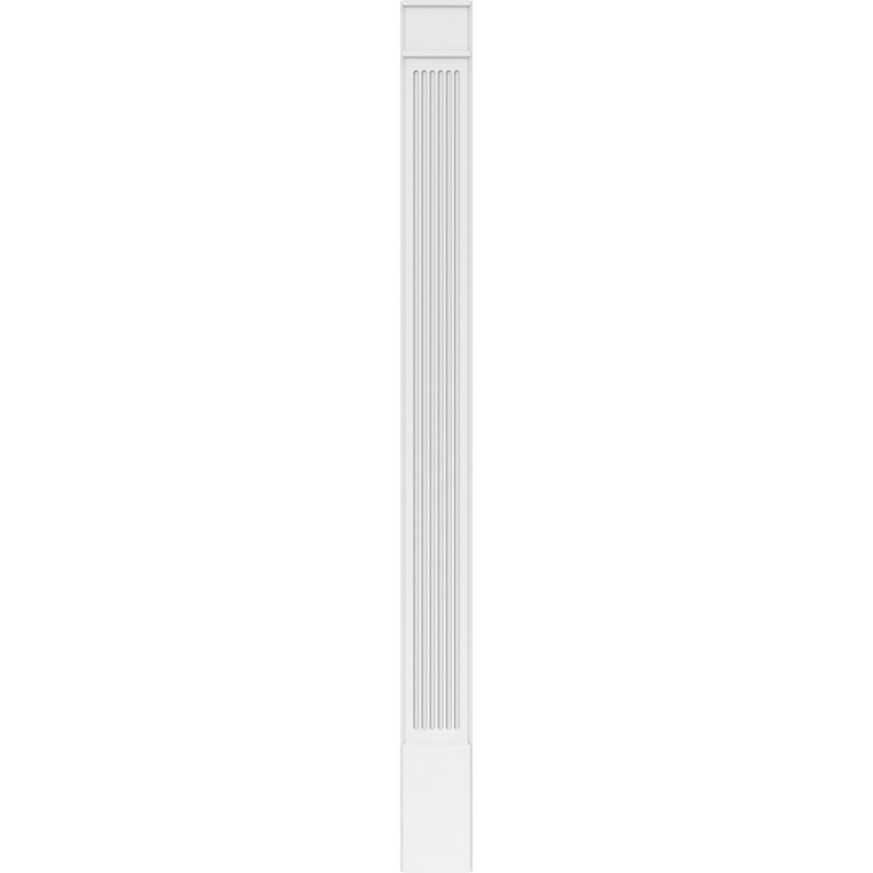 Pilastre cannelé en PVC (la paire), 120 po, 10 po, Base et chapiteau décoratifs