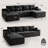 U Shape Modular Sectional Sofa, Compressed Sofa Couch, Sleeper Sofa-1257744716