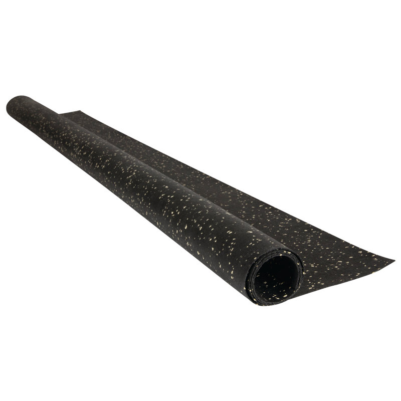 Rouleau de caoutchouc recyclé 1/16 po Ghent, H 48,250 po x l 432,0 po x P 0,06 po, Brun clair moucheté