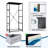 4 Drawer Dresser for Bedroom, Narrow Chest of Drawers, Wooden Top and Study Iron Frame 18"x37.5"-(WxH)