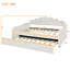 Full Size Upholstery Daybed Frame With Shall Shaped Backrest  And Trundle-923260834