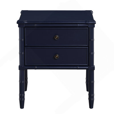 Emmett 2 Drawer Nightstand - Midnight Blue