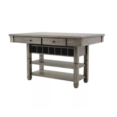 60.4"W Transitional Counter Ht. Table, Gray