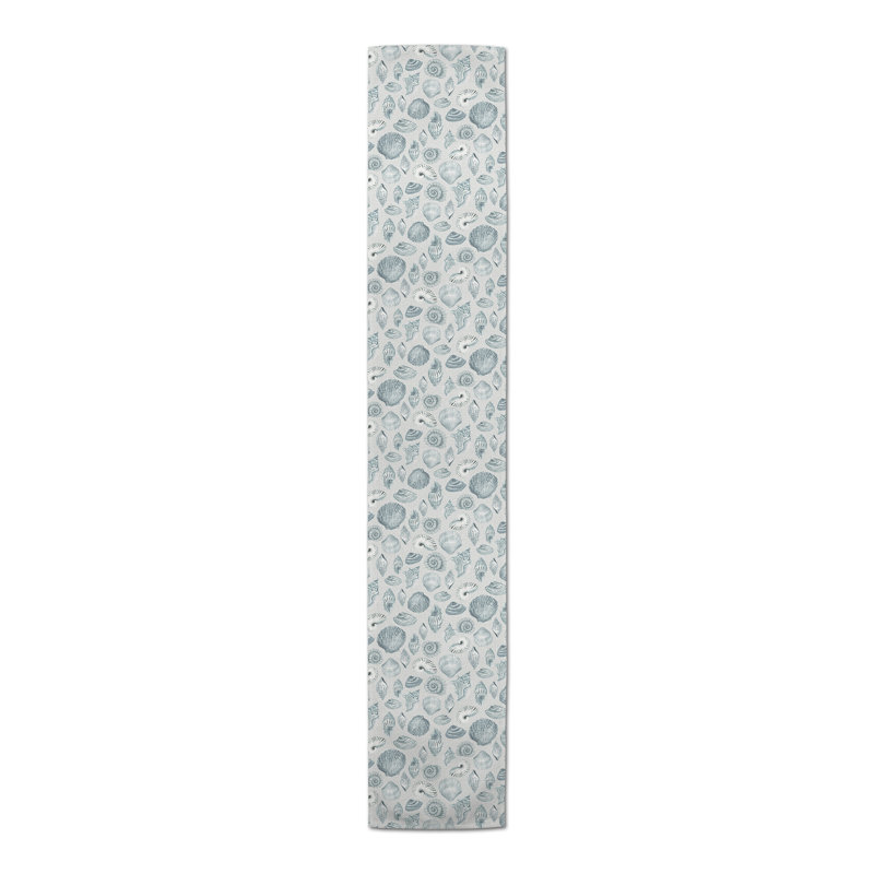 Chemin de table rectangulaire, 72 po x 16 po, Bleu/Gris