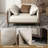 48" Modern Two-Tone Faux Leather Sofa Collection with Flared Arms and Toss Pillows-385499286