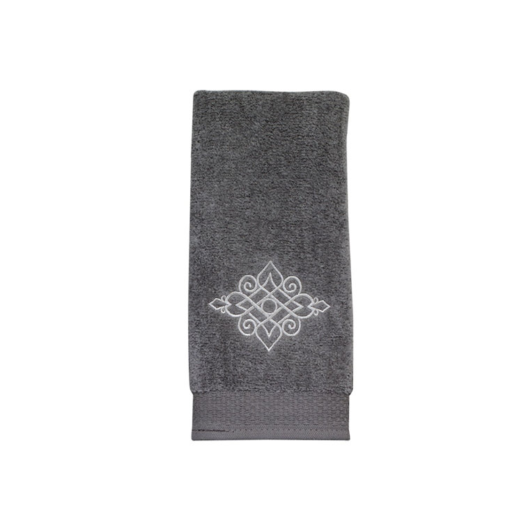 Antiochia Classic Hand Towel; Grey / White