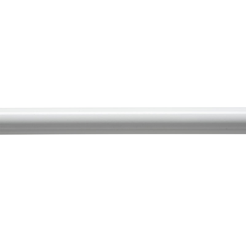 260cm Straight Shower Curtain Pole, White