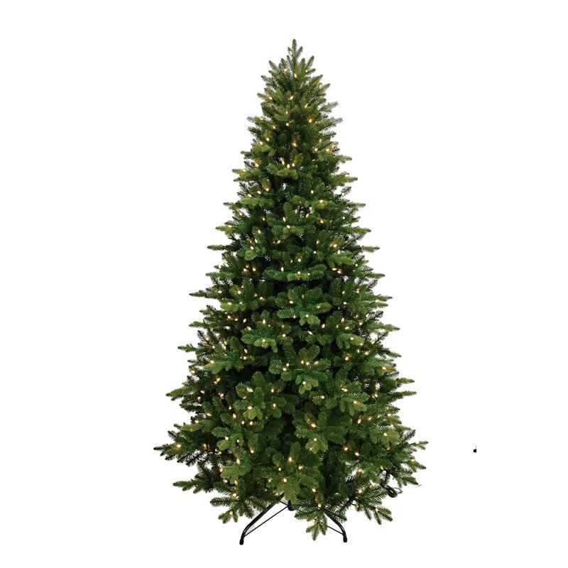 MERRIVALE FIR - Christmas Tree with Warm White Lights, 7.5 ft