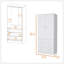 Armoire Prescott, avec 2 portes, 3 tiroirs et 1 tringle-620825001