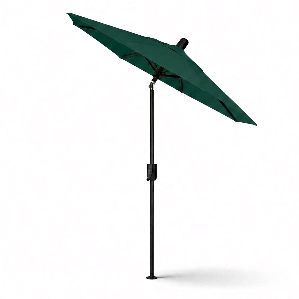 Natalie 74.5'' Outdoor Umbrella, Antique Bronze, Canvas Forest Green