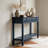 60'' Fir Veneer Entryway Table with Honeycomb-patterned Fronts,Modern Stylish Console Table-88726052