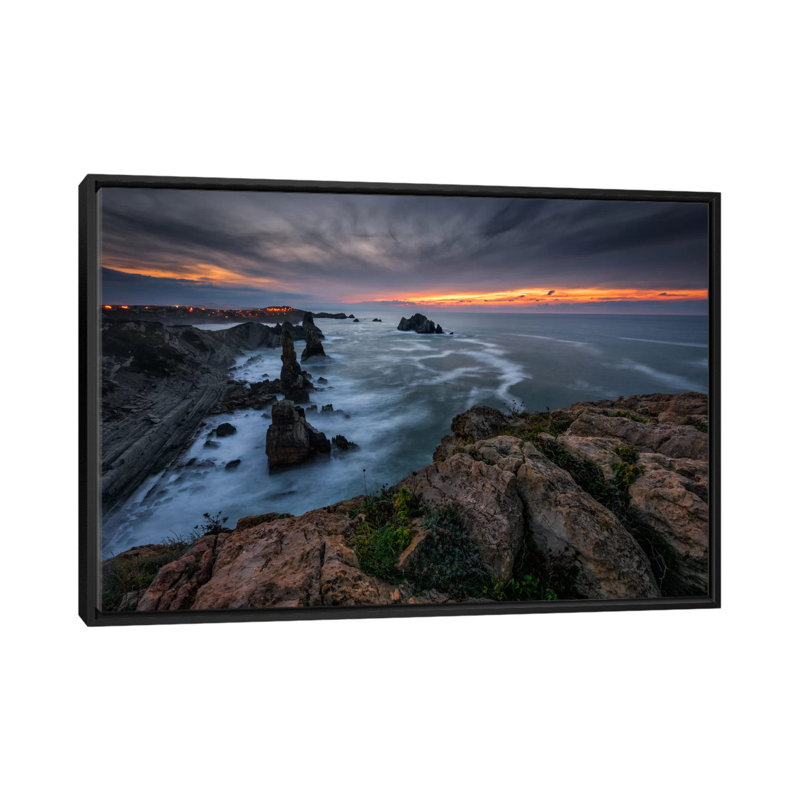 « sea rêves », reproduction de photo sur toile, H 18 po x l 26 po x P 1,5 po, Toile avec cadre noir, Pas de tapis