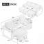 Canapé modulaire, canapé-lit escamotable en L de 90 po avec méridienne, rangement et supports USB-1545126275