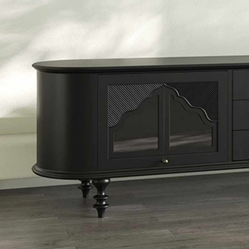 Meuble télé simple noir, 94.49"