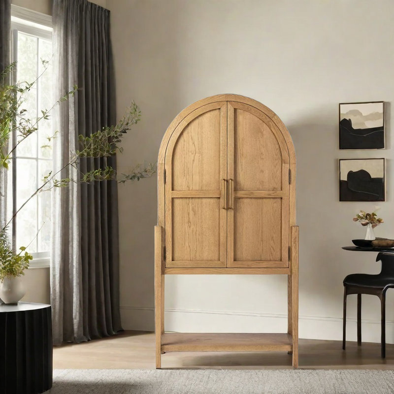 American Style Retro Simple Bookcase, Burlywood