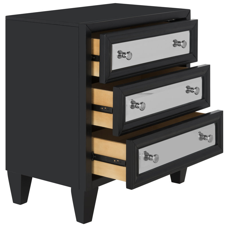 Solid Wood Accent Chest, Black