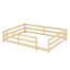 Lit double pleine grandeur en chêne, structure en pin, sans sommier, garde-corps de clôture, confortable, stable et multifonctionnel, couleur chêne, construction, assemblage rapide-130522735-130522737