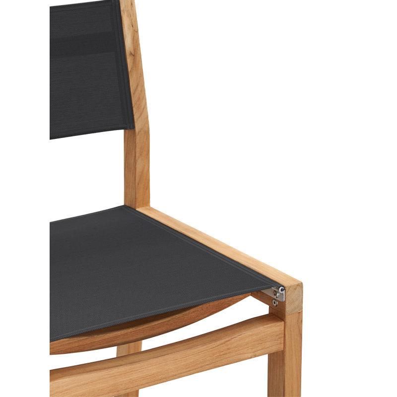 Pearl Teak Outdoor Counter Height Chair, Black