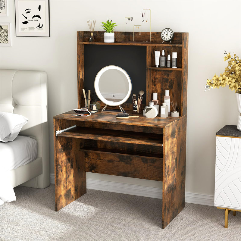 Rectangle Computer Desk, Brown