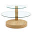 Table basse moderne à double couche avec comptoir ovale