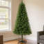 Arbre de Noël artificiel de 6 pi avec 490 pointes, branches, support à 4 pieds, assemblage facile, idéal pour la décoration de bureau, ignifuge classique en plastique, ornement personnalisé pour les Fêtes