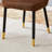 Table And Chair Set.31.5 Inch Dark Wood Grain Round Dining Table - Suction Molding Annular Texture.Paired With 2 Browntechnology-Fabric Material Dining Chairs.Suitable For Kitchen,Dining Room,Etc.-1039645688-1039645689