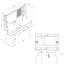 Bureau d'écriture avec ports USB Darby