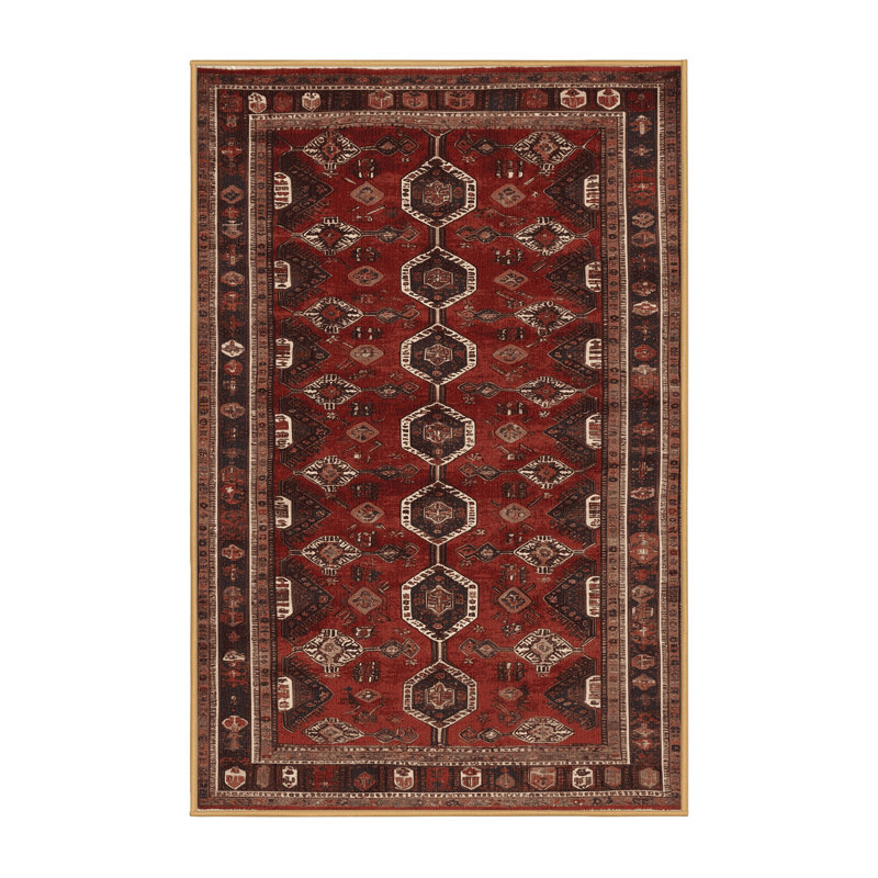 Machine Washable Turkish Brown Area Rug, Rectangle 2' x 3'