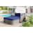 79.9" Outdoor Sunbed With Adjustable Canopy, Double Lounge, PE Rattan Daybed, Wicker And Cushion-841589948-841589950