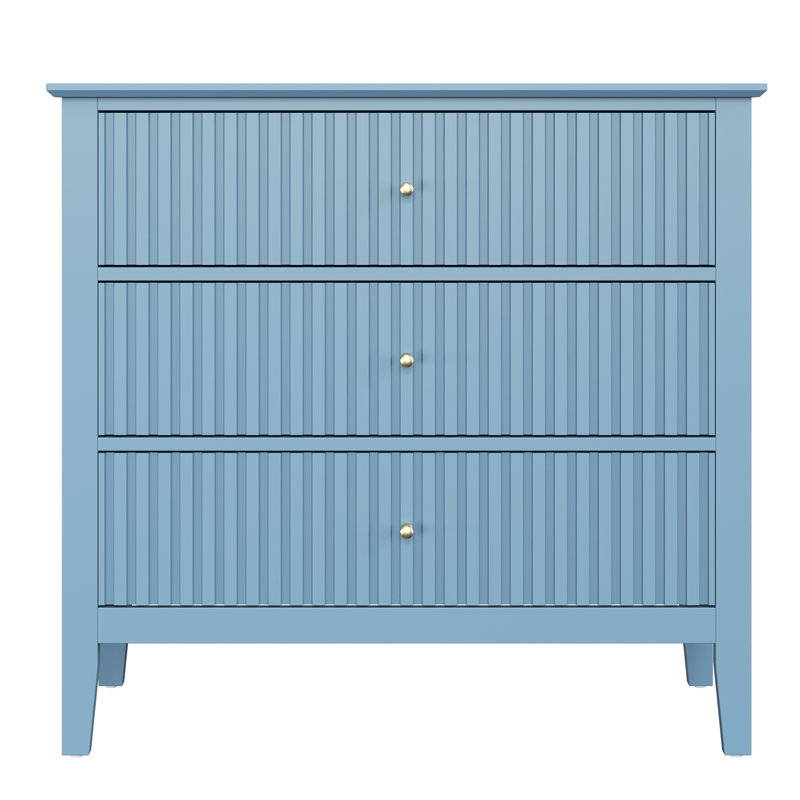 3 Drawer 80cm W Dresser, Light Blue