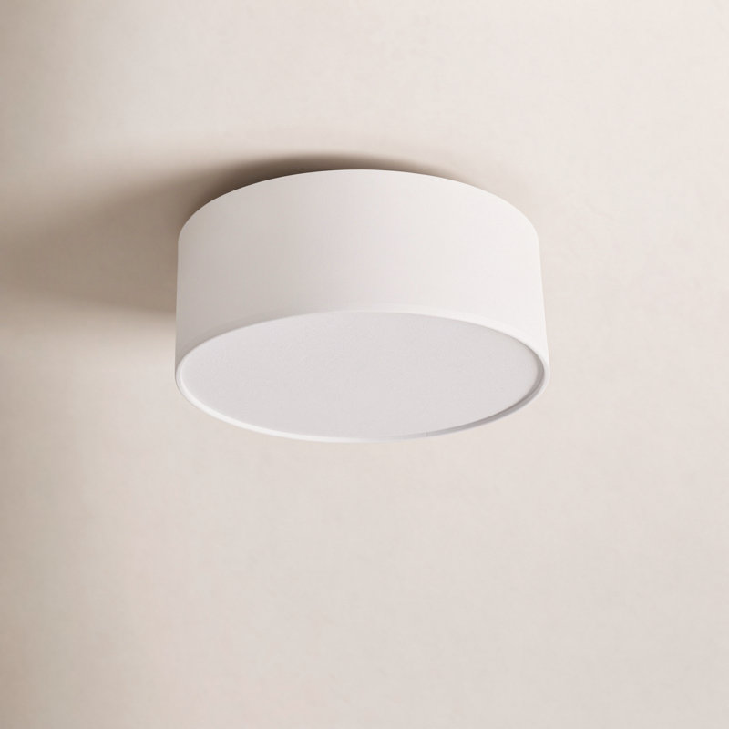 Armande Linen LED Flush Mount, White