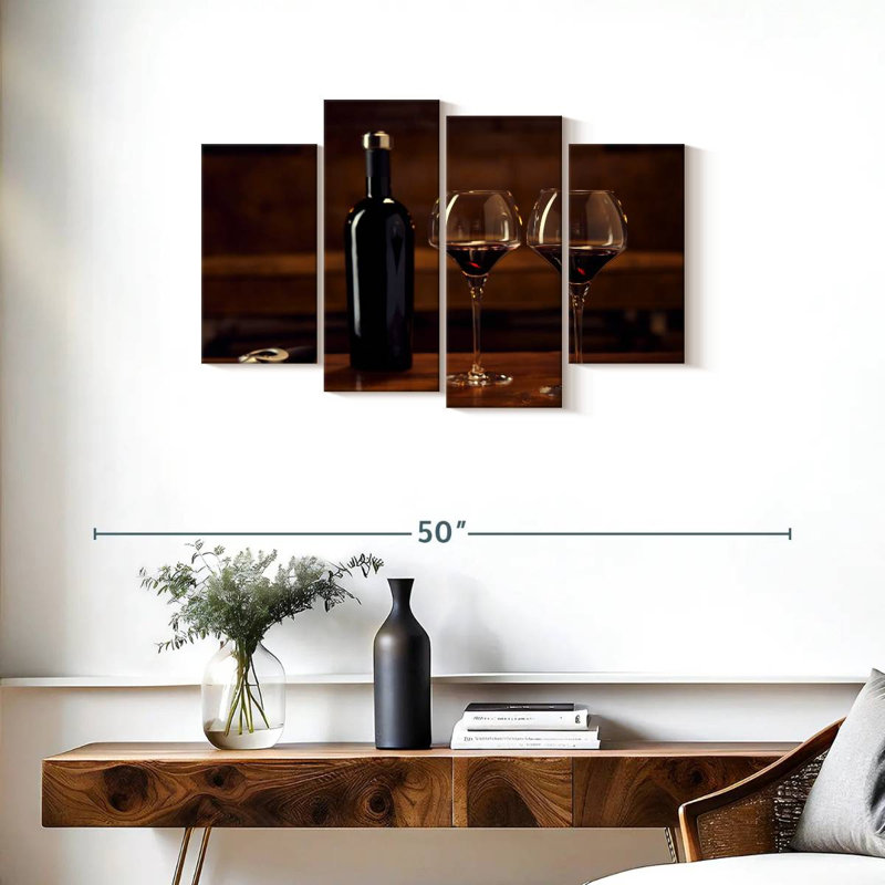 Yarlin buvant du vin rouge, H 22 po x l 36 po