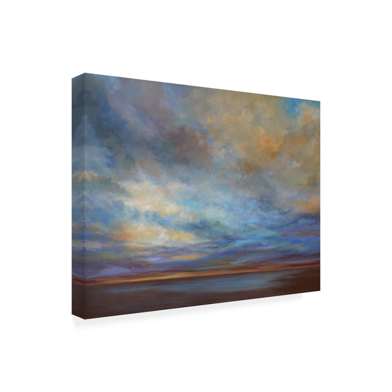 Reproduction d’art sur toile tendue, "Coastal clouds I" par Sheila Finch