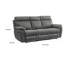 Canapé inclinable rembourré 84,5 po Semone-97919335