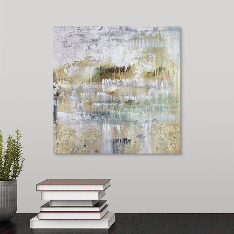« unterreed world », peinture sur toile, Toile tendue, H 12 po x l 12 po x P 1,25 po