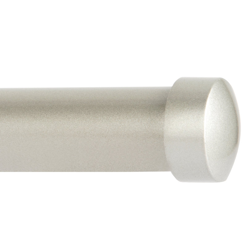 Tringle à rideaux simple réglable de 84 po à 84 po 1 po, Étain, 48" - 84"