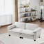 Grand canapé modulaire à causeuse avec repose-pieds, revêtement luxueux en chenille beige - super doux, housses amovibles, assemblage facile, canapé de salon beige-1878321076