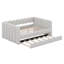 Canapé-lit d'angle en laine d'agneau, format Queen, avec lit gigogne simple et accoudoirs-913445835