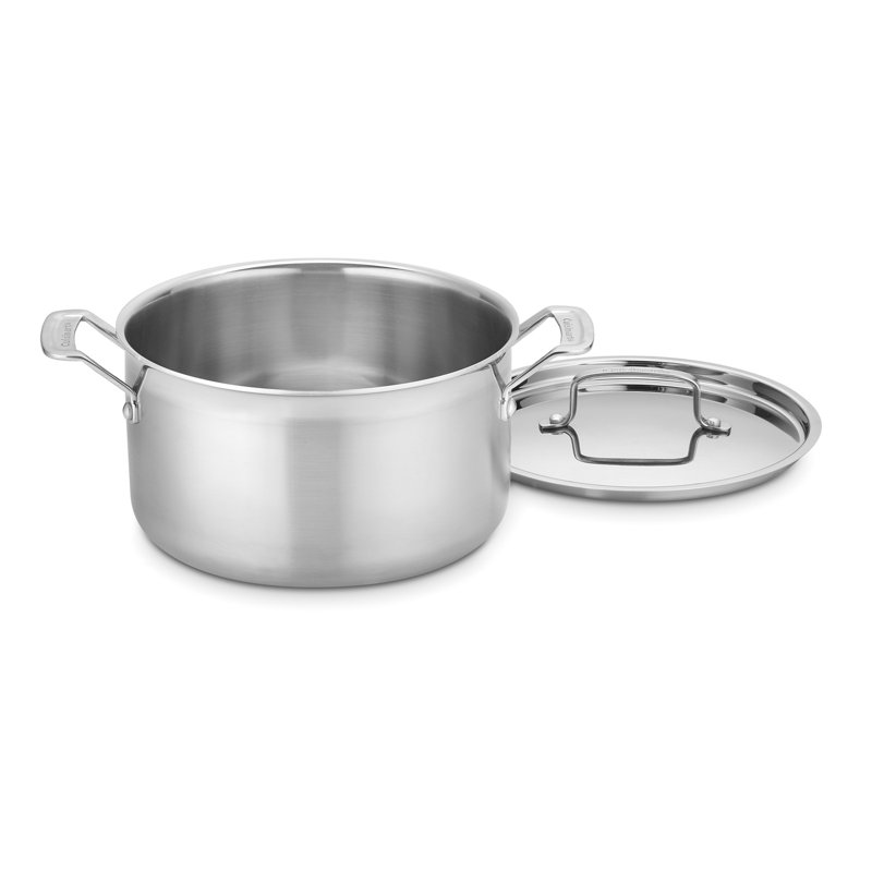 Marmite en acier inoxydable avec couvercle Cuisinart MultiClad Pro, 6 pte