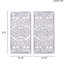 Décoration murale 2 pièces en bois patiné - Fleur de lotus blanc mat