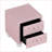Pink Velvet Button-Tufted Nightstand with 2 Drawers &amp; Crystal Handles-1543953480