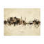 Art sur toile de Michael Tompsett, «Edinburgh Écosse Skyline Vintage»-923700667