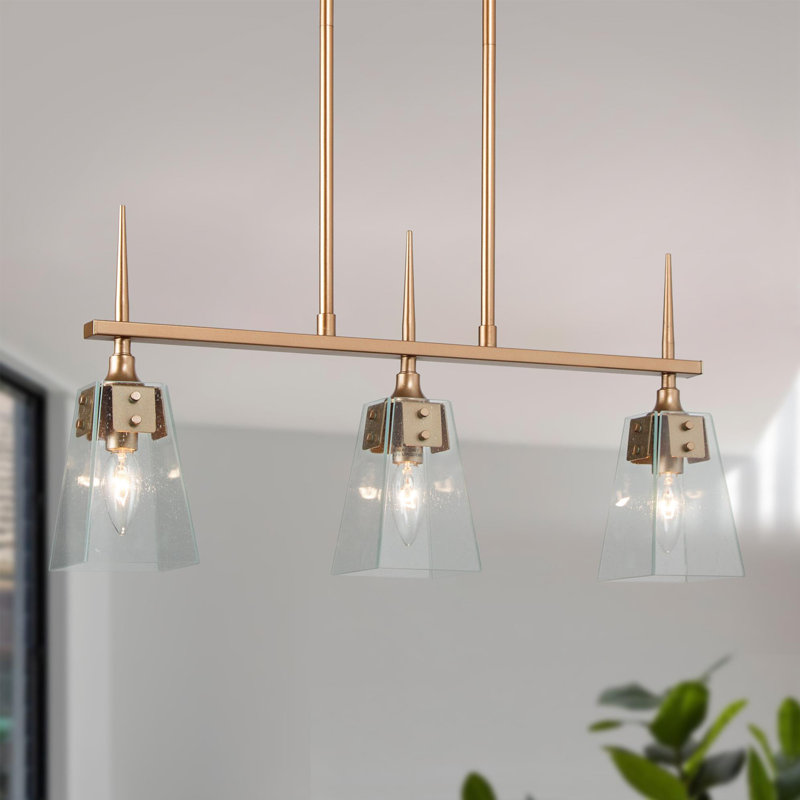 Lustre linéaire moderne à 3 lumières pour la salle à manger Hidayet