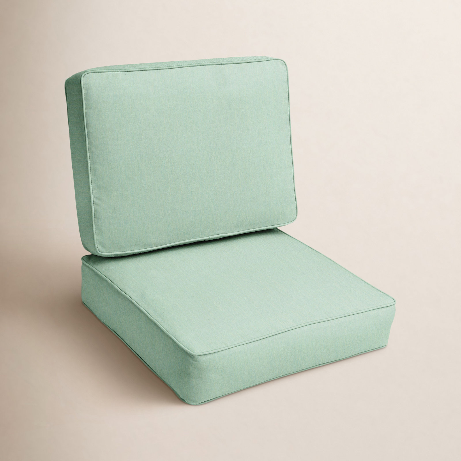 Sunbrella Indoor/Outdoor Chair Cushion, Canvas Spa Sunbrella® Canvas, 22" x 22", 4"