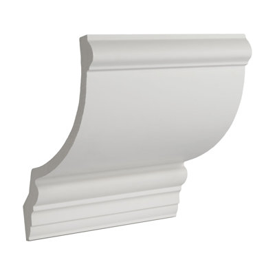 5-3/4 in x 6-1/2 in x 6 in Long Plain Polyurethane Crown Moulding Sample