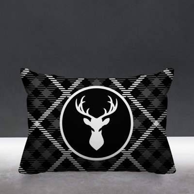 Houndstooth Outdoor Reversible Throw Pillow
