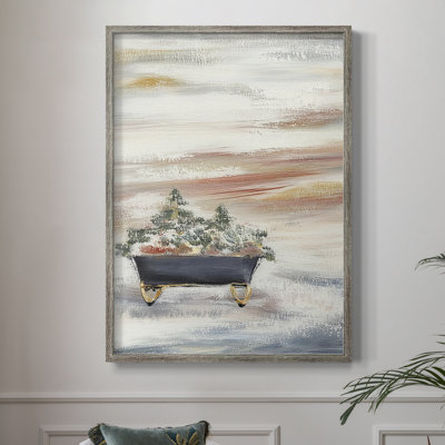 «Christmas Holiday Art CCXLII», reproduction d'art encadrée - bois massif