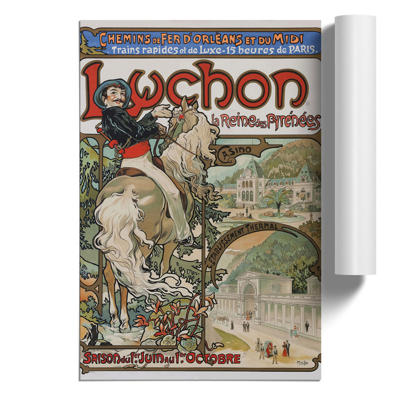 Luchon by Alphonse Mucha - Frameless Print, 42cm H x 30cm W x 0.1cm D